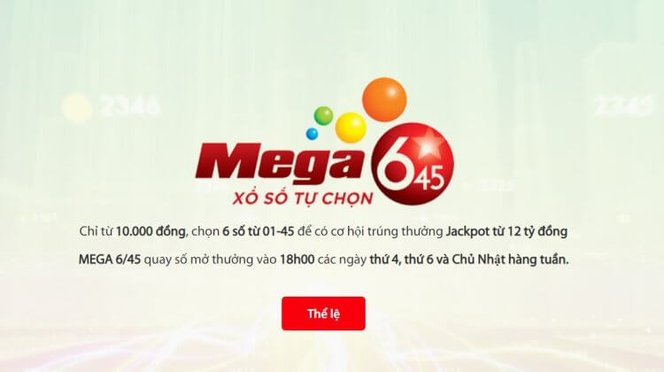 Cách chơi xổ số tự chọn Mega 6-45