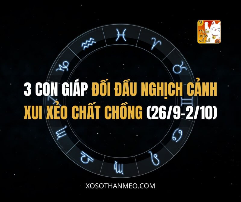 3 con giáp đối đầu nghịch cảnh, xui xẻo chất chồng (26/9-2/10)