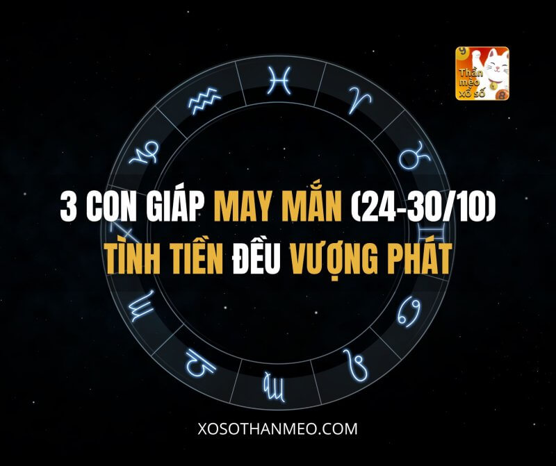 Gọi tên 3 con giáp may mắn tuần này (24-30/10), tình tiền đều vượng phát