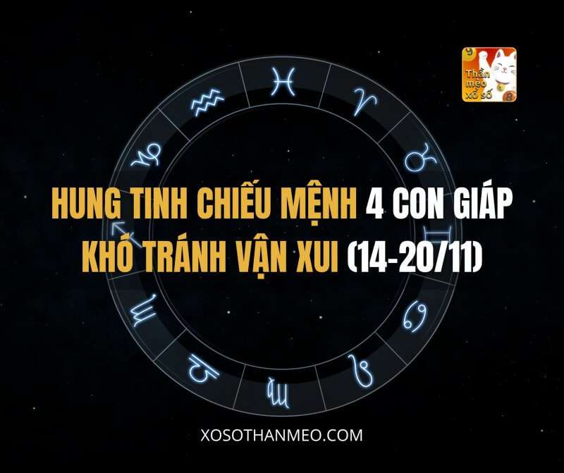 Hung tinh chiếu mệnh 4 con giáp khó tránh vận xui (14-20/11)