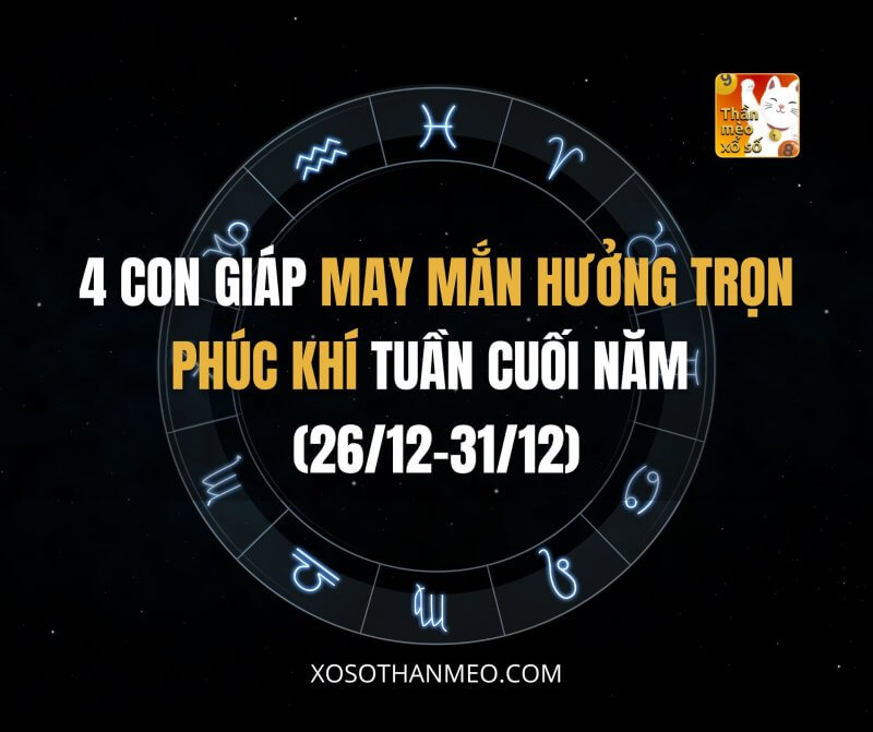 4 con giáp may mắn hưởng trọn phúc khí tuần cuối năm (26/12-31/12)