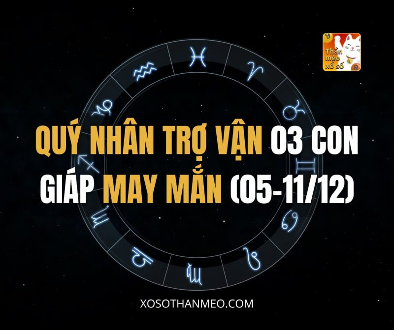 Quý nhân trợ vận 03 con giáp may mắn (05-11/12)