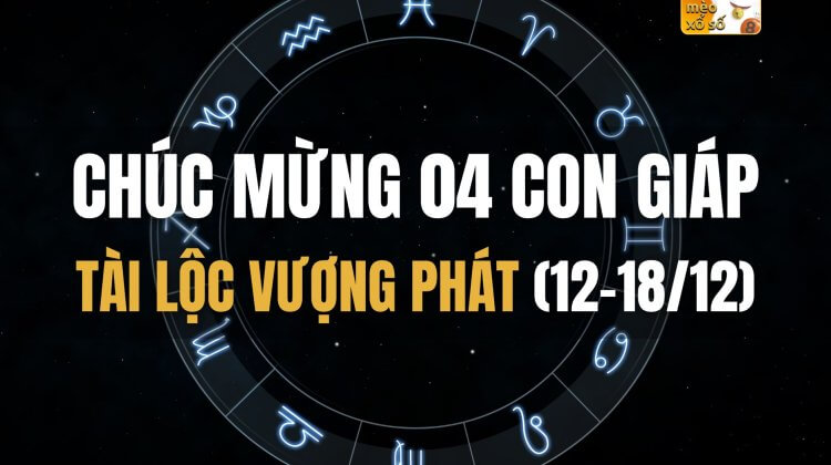 Chúc mừng 04 con giáp tài lộc vượng phát (12-18/12)