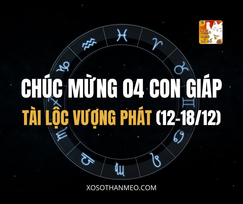 Chúc mừng 04 con giáp tài lộc vượng phát (12-18/12)