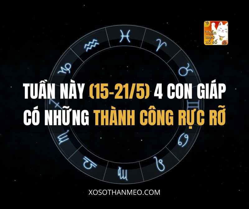 Tuần này (15-21/5) 4 con giáp có những thành công rực rỡ