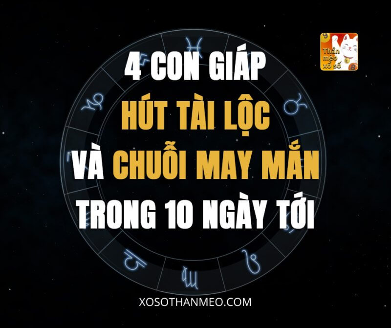 4 con giáp hút Tài Lộc và chuỗi may mắn trong 10 ngày tới