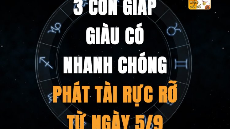 3 con giáp giàu có nhanh chóng, phát tài rực rỡ từ ngày 5/9