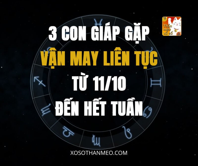 3 con giáp gặp vận may liên tục từ 11/10 đến hết tuần