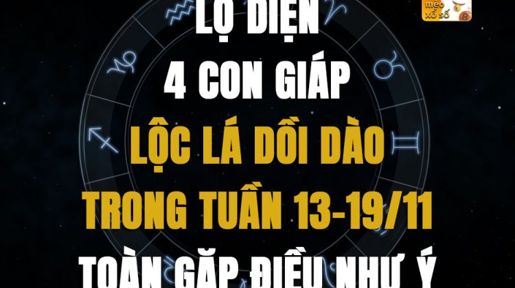 Lộ diện 4 con giáp lộc lá dồi dào trong tuần 13-19/11, toàn gặp điều như ý