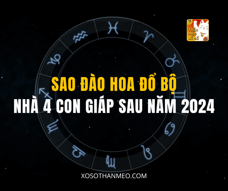 Sao Đào Hoa đổ bộ nhà 4 con giáp sau trong năm 2024