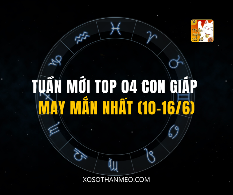 TUẦN MỚI TOP 04 CON GIÁP MAY MẮN NHẤT (10-16/6)