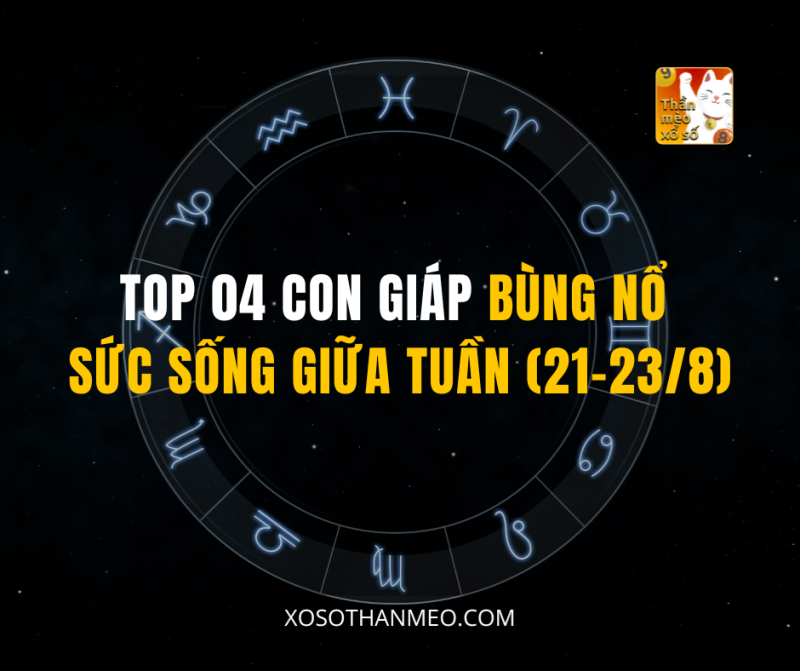 TOP 04 CON GIÁP BÙNG NỔ SỨC SỐNG GIỮA TUẦN (21-23/8)