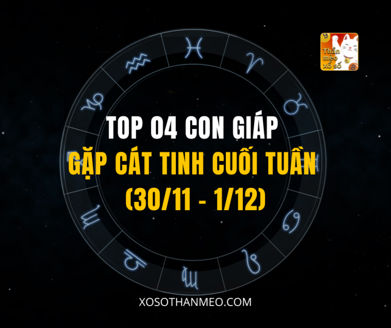 TOP 04 CON GIÁP GẶP CÁT TINH CUỐI TUẦN (30/11 - 1/12)