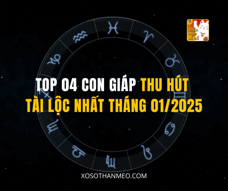 TOP 04 CON GIÁP THU HÚT TÀI LỘC NHẤT THÁNG 01/2025